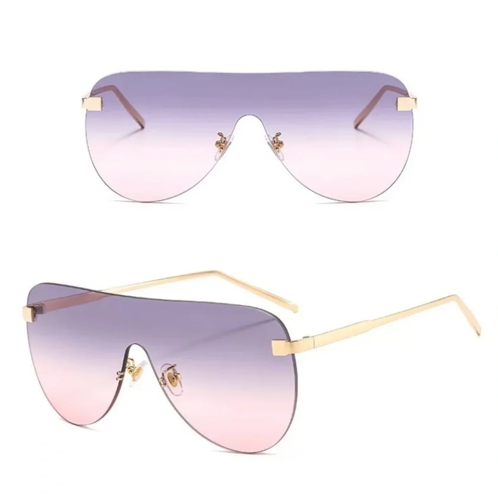 Purple & Pink Gradient Shield Sunglasses